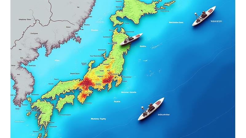 AIによる魚種別漁場予測マップの例